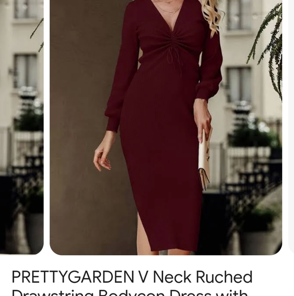 NWT Pretty garden sweater dress with side split - Picture 5 of 13